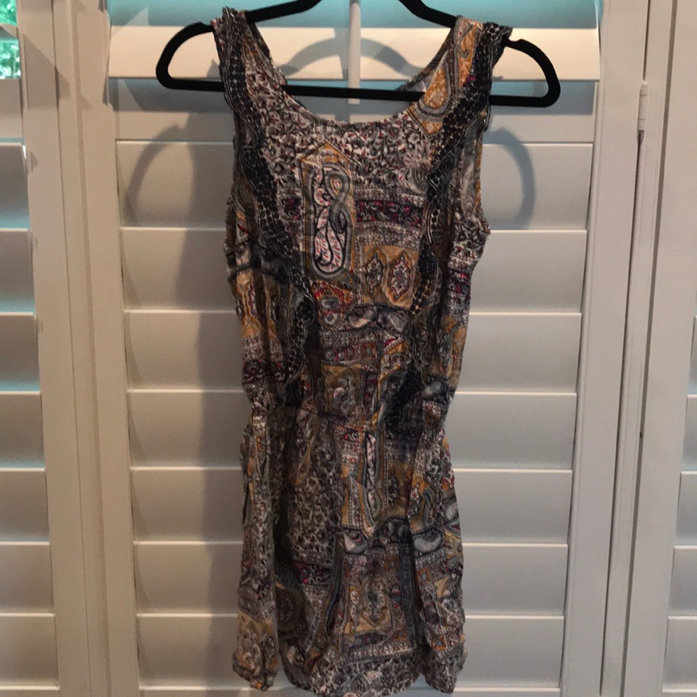 Target colorful printed ruffle sleeve romper